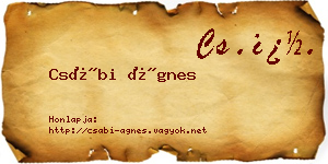 Csábi Ágnes névjegykártya